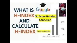 What is H-Index on Google Scholar |How to Calculate H-Index | i10-index | Hirsch | Young Researchers