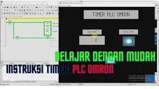 program timer plc omron menggunakan cx designer || belajar hmi omron dengan CX designer part 7