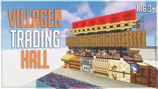 Villager Trading Hall in Minecraft 1.16.5+ | JAVA | Tileable & Compact (Tutorial)
