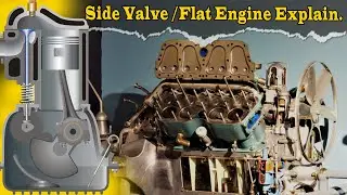 flat head engine or side valve engine explain in hindi #cars #engine