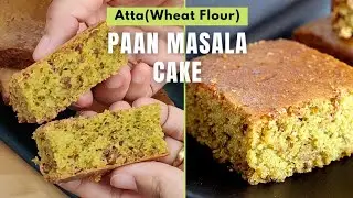 Eggless Paan Masala Cake Recipe | Meetha Paan Cake with Atta | no Eggs, Maida, Butter,Condensed milk