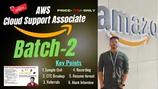 🔥New Course Alert🔥 Batch 2 🔥 amazon cloud support associate | First time ever🧠🔥 | AWS #amazon