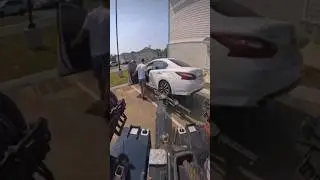 Repo truck shows up car ends up Destroyed 🤯 