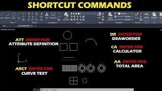 PART 1- SHORTCUT COMMANDS IN AUTOCAD FOR BEGGINERS