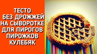 ТЕСТО БЕЗ ДРОЖЖЕЙ НА СЫВОРОТКЕ / ДЛЯ ПИРОГОВ ПИРОЖКОВ КУЛЕБЯК