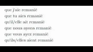 French conjugation  = Remanier