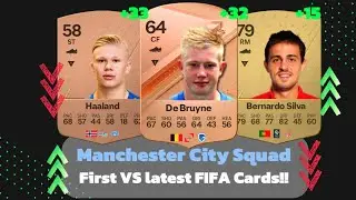 Manchester City Squad First Vs Latest Cards since FIFA 10!!