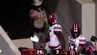 Texas A&M Police Officer FIGHTS South Carolina Players & Gets FIRED Mid-Game