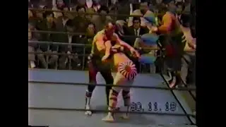 Dynamite Kid & Johnny Smith vs. Tsuyoshi Kikuchi & Mitsuyo Momota [fan cam] (11.19.1990)