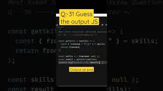 Guess the output - Javascript Interview Questions #developer #coding #javascriptinterview #react