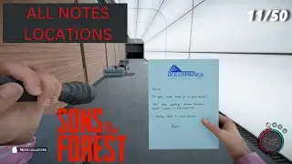 Sons of the forest 1.0 | ALL 50 NOTES/STORY ITEMS LOCATIONS | GUMSHOE ACHIEVEMENT