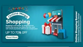 How to Create an Online Shopping Banner Design | Photoshop Tutorial 2022