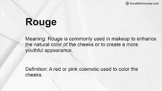 Rouge Meaning