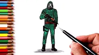 How to draw a stalker in stages | S.T.A.L.K.E.R. drawing