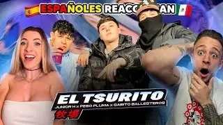 ESPAÑOLES REACCIONAN a JUNIOR H x PESO PLUMA x GABITO BALLESTEROS - TSURITO - por PRIMERA VEZX