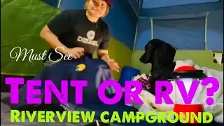 TENT LIFE CAMPING AT RIVERVIEW CAMPGROUND ROCKY MOUNTAIN HOUSE AB