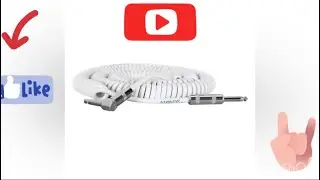 Livewire Advantage Instrument Cable Coiled Angled/Straight 25 ft. White