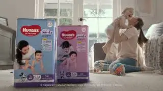 Huggies Nappy Pants with SlimFLEX Absorbent core.  Now 70% more flexible!