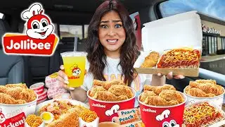 TRYING NEW Jollibee Menu ITEMS for the First Time! Ube pie, Aloha Chicken Sandwich...