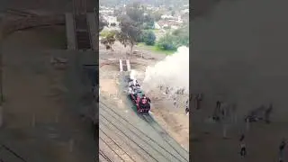 Steam Locomotive R707 preparing to depart the Echuca Turntable