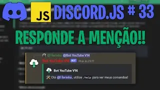 Como fazer seu bot responder menções | Discord.js V14 #33