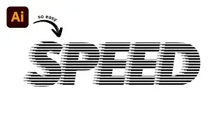 Halftone Lines Typography Design with Adobe Illustrator Tutorial