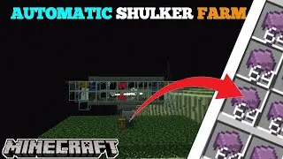 How to make Automatic SHULKER FARM in Minecraft PE bedrock edition java shulker farm tutorial