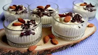 Turkish almond dessert Keshkul is ready in 15 minutes. Easy no-bake desserts