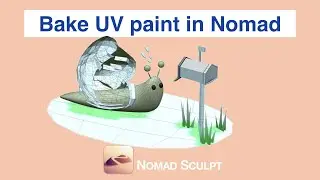 Bake hi-res vertex to UV paint on low poly | Nomad Sculpt