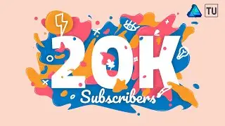 20K SUBSCRIBERS Vector Illustration in Affinity Designer