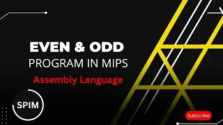 Even and Odd program in Assembly language