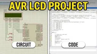 Advanced AVR Tutorial Character LCD Display Project with Push Buttons
