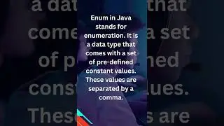 What is enum in java ?? #shorts