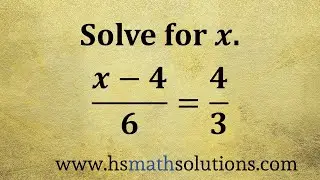 Solving a Proportion with a Binomial (Example)