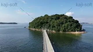 ドローン空撮映像・愛知県・三河湾・竹島・参道・前進