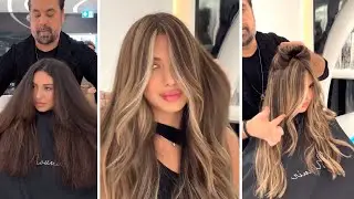 Easy way to do ballyage hair colour by MOUNIR hair tranformation by MOUNIR #highlightshaircolour