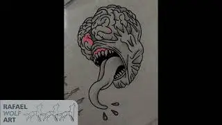 How to  Draw Licker Resident Evil Fanart drawings and techniques