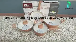 kiam Chromatic 7 Piece Non Stick Cookware Set with Induction Bottom  
