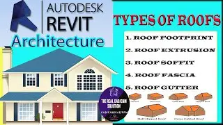 Learn Revit Architecture - Types of Roof | Roof Footprint| Extrusion|Sofit| Facsia| Gutter| in Revit