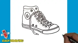 How To Draw Sneakers Shoes #trending #viral | Easy Drawings | Magic Drawings #sports #fashion