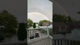 COMPLETE & DOUBLE RAINBOW?! 🌈 #shorts #rainbow #nature #summer #mothernature