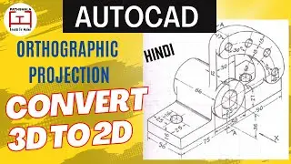 How To Convert Isometric To Orthographic||Projection Drawing AutoCAD 2020||
