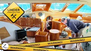 CATAMARAN REFIT: Updating our Salon & Installing new WiFi! 💫 (Ep 238)