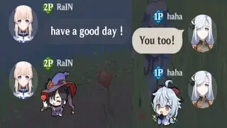 a VERY wholesome interaction in genshin impact co op