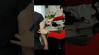 A haircut for his 'long' arm hair #asmr #femaleasmr #shorts #haircut #hairdresser #asmrroleplay