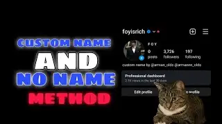 Custom name and no name method || custom name method | Instagram verified account custom name method