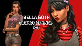 The Grunge Revival Kit was MADE for BELLA GOTH✨✌🏽 | Sims 4 Create A Sim Makeover