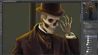 Skeleton Drawing Timelapse | Drawlloween