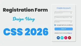 Neumorphism Registration Form Using HTML, CSS | Neurophism UI Design | NizamiCoding