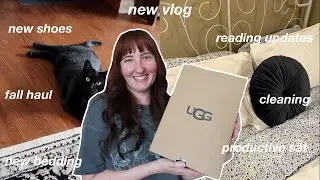 cozy & chatty vlog, fall haul, cleaning, new bedding & a productive saturday🛍️🧼🛏️